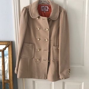Wool and Angora Juicy Couture Camel Peacoat